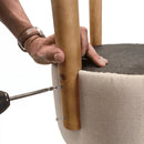Puff Banqueta Linho Premium Elegante e Conforto